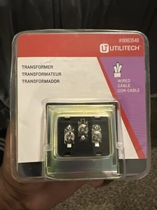 Utilitech #0063548 Wired Doorbell Transformer 120 VAC input/8 VAC Output J54 New - Picture 1 of 2