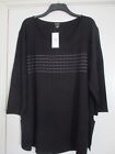 Evans Black Round Neck 3/4's Sleeved Top Size 26/28 Brand New With Tags.