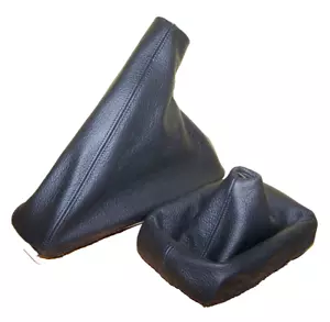 Ghetta Ingranaggio e Freno a Mano per Bmw Serie 3 E36 Compact 1994-2000 Pelle Nera - Foto 1 di 6