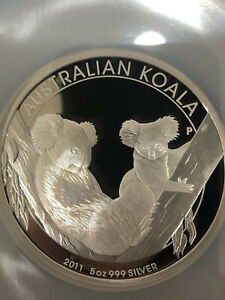 Australia 2011-P $8 5 oz Fine Silver Koala PF70 Ultra Cameo NGC 3495061-158