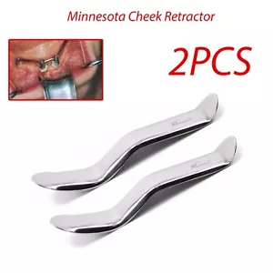 Instrumentos dentales quirúrgicos retractores de mejillas Minnesota 2 piezas - Imagen 1 de 3