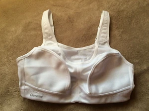 GLAMORISE 34C White Sport No-Bounce Cami Soft Cup Bra Style 1066 Nwot - Picture 1 of 7