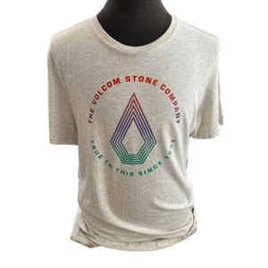 NWT Large Volcom Lt Gray Graphic Logo T-shirt - Picture 1 of 10