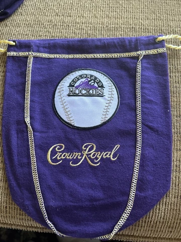 MLB Colorado Rockies Logo’d CROWN ROYAL BAGS 1 Liter 9x7 Cover