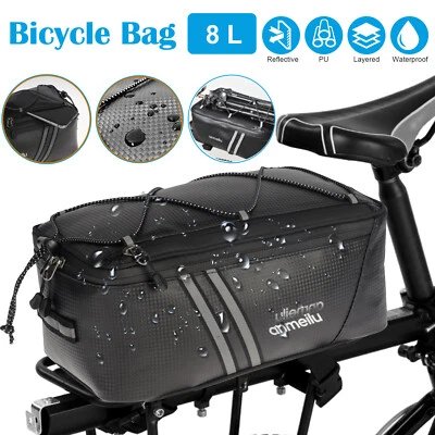 Bicycle Rear Rack Seat Bag Bike Cycling Storage Pouch Trunk Pannier Waterproof - Image 1 of 4