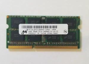MICRON 4Gb 2Rx8 DDR3 PC3-10600S Laptop SoDimm Laptop Memory MT16JSF51264HZ-1G4D1 - Picture 1 of 2