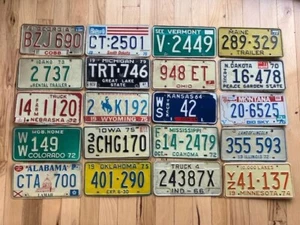 Vintage 20 Pack of License Plates From (1979 Or Earlier) - Picture 1 of 4