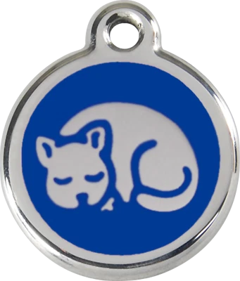 Stainless Steel Red Dingo Small Cat ID Tag Red Purple Blue Green Pink Yellow - Image 1 of 4