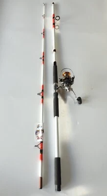 12' 2PC Nite Stick Catfish Spinning Combo Blue /12+1 BB Spin Reel - Image 1 of 4