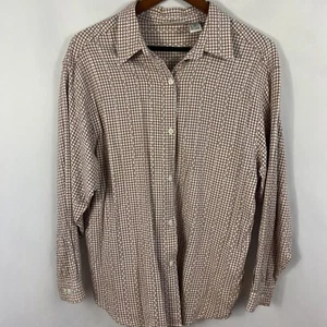 Bill Blass Top Women's Plus Size 1X Long Sleeve Shirt Plaid Flannel Western - Picture 1 of 5