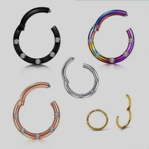 316L stainless steel puncture interface non closed ring nose ring earrings - Picture 1 of 16