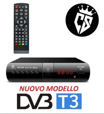DIGITALE TERRESTRE DVB-T3 DECODER TV SCART HDMI 4K H265 TELECOMANDO PILE - Immagine 1 di 4