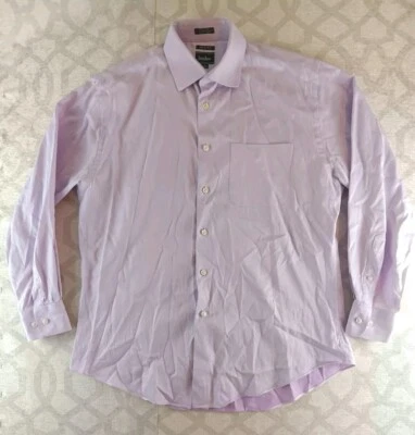 Neiman Marcus Trim Fit Shirt Mens 16 Large Pink Long Sleeves - Image 1 of 4