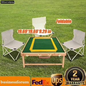 Square Folding Mahjong Table 19.6" Camping Game Card, Board Game Desk Lightweigt - Picture 1 of 16