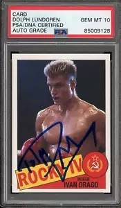Dolph Lundgren Signed Custom Boxing Card – Auto Graded Gem Mint 10 (PSA/DNA Enca - Bild 1 von 2