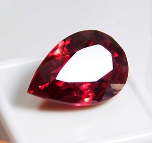 24.70  CT  Pear Cut Awesome Natural Red Ruby Loose Faceted Gemstone Certified