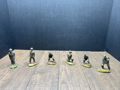 Six Original 1950 J.H. Soldados de guerra del ejército de Estados Unidos Miller Chalkware Foto 1 de 4