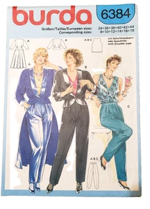 Burda Pattern Misses' Tailcoat & Top Sizes 8-18 (uncut) Pants (cut to size 8-12) - Picture 1 of 4