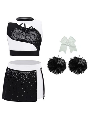 Conjunto de jazz de porristas de celebración de líderes de porristas para niñas trajes de hip hop equipo de espectáculo Foto 1 de 4