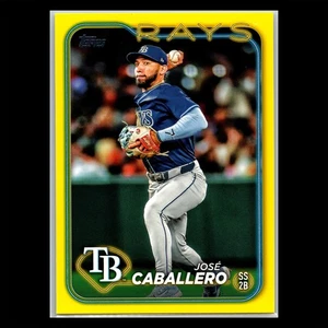 2024 Topps Update Series - #US161 Jose Caballero Yellow - Tampa Bay Rays - Picture 1 of 2