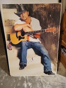 2002 Bud Light Poster Tim McGraw Autographed Poster Vintage 19 1/2"x27 1/2" - Picture 1 of 3