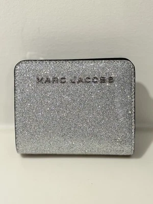 MARC JACOBS Mini Glitter Compact Wallet in Silver - Image 1 of 4