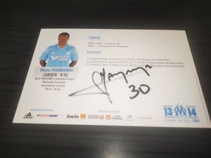 Steve Mandanda hand signed Olympique Marseille Club autograph card - Picture 1 of 2