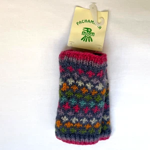 Pachamama Clifden Wolle Strick Handwärmer Denim Fleece Futter Fingerlos Fair - Bild 1 von 11