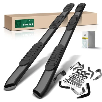 5-дюймовые черные стальные овальные боковые пороги для кровати Ram 3500 2500 2011-2024 Mega Cab 6,5 дюйма - Изображение 1 из 4