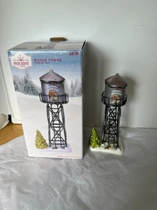 TRAIN LANDSCAPE- CHRISTMAS VILLAGE - "CHRISTMAS FARM" WATER TOWER- WITH BOX! - Picture 1 of 3