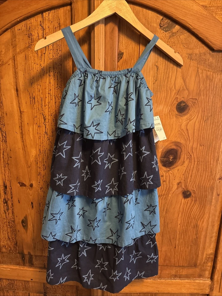 Vestido Tucker + Tate estampado de estrellas en capas para niñas talla 8. Nuevo con etiquetas Foto 1 de 4
