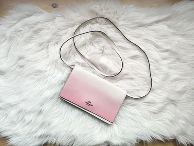 Bolso sin asas Bandolera COACH F67504 Hayden Rosa Blanco Ombre Cuero Granulado Foto 1 de 4
