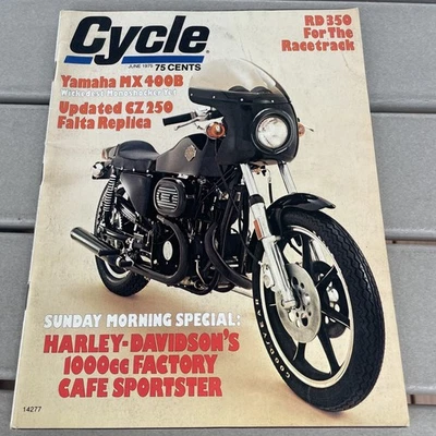 Cycle Motorcycle Magazine Harley 1000cc Sportster Yamaha MX400B & RD200B Foto 1 de 4