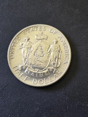 1920 Maine Centennial Commemorative Silver Half Dollar 50c AU About Uncirculated - Image 1 of 2