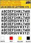 USA 45 DEG ID LETTERS WATER SLIDE TRANSFERS DECALS MODELS KITS PLANES JETS  1/72