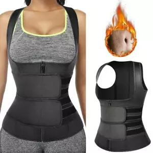Mujeres Entrenador de Cintura Chaleco de Sudor Entrenamiento Sauna Traje Térmico Formador Corporal Quemador de Grasa - Imagen 1 de 32