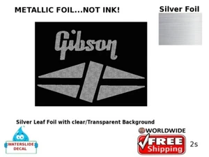 Gibson Guitar Decal Foil Waterslide Headstock Restoration Logo 2s - Picture 1 of 1