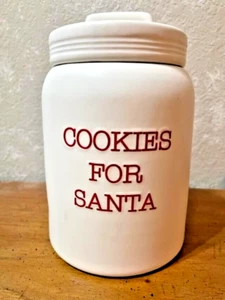 Cookies for Santa 8" Earthenware Cookie Jar for Christmas - Picture 1 of 5