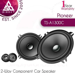 Pioneer TS A1300C 5" 2-Way Component Car Speaker System│50W Max Power│4Ω│Black - Picture 1 of 2