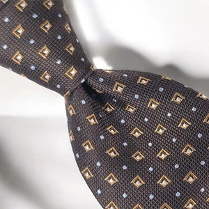 JOS A BANK Executive Collection 100% Silk Tie, Green, Geometric Pattern Necktie. - Picture 1 of 11