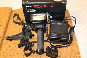 Vivitar Zoom Thyristor 365 w/LVP-1 Power Pack, Vari Sensor & More! #1752