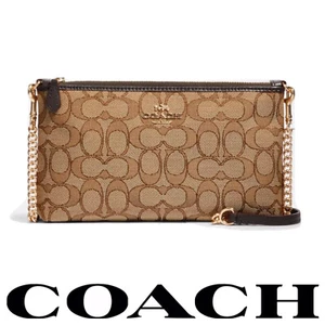 Coach Zip Top Crossbody In Signature Canvas New - Picture 1 of 7