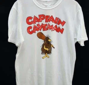 vtg Captain Caveman cartoon white T-shirt Unisex TEE All sizes S-5Xl JM397 - Picture 1 of 4
