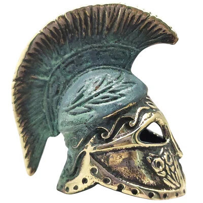 Réplica de casco ateniense antiguo museo de bronce griego 386 Foto 1 de 4