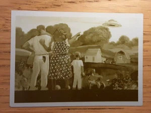 Mars attacks 2017 YELLOW printing plate card 9 UFO SIGHTINGS - Picture 1 of 2