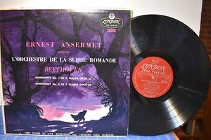 Ansermet Suisse Romande Beethoven Symphony No. 1 No. 8 LP London CM.9162 Mono - Imagen 1 de 2