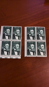 Abraham Lincoln Briefmarke #1113 - One Cent - ZWEI 4er Blöcke - postfrisch - Bild 1 von 1