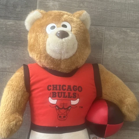 Chicago Bulls Teddy Bear Plush Toy Vintage 1993 16" Good Stuff, LIC Cover