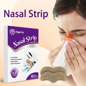 10 Patches Nasal Strips Patch Breathe Better Anti Snoring Sleeping Aids Rhinitis - Picture 1 of 6