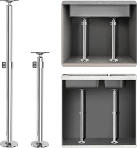 Undermount Sink Brackets, Undermount Sink Support, Adjustable Stainless Steel Si - Picture 1 of 12